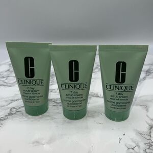 CLINIQUE 7 Day Scrub Cream Rinse-Off Formula 1 oz- Lot of 3 NEW!